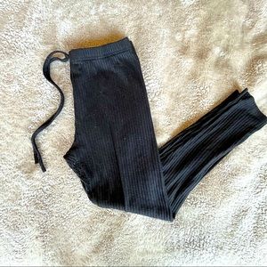 SHEIN comfy black L fake draw string leggings